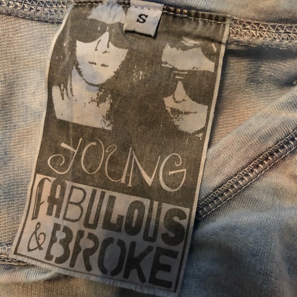 Blue tie dye long sleeve tee - Picture 3 of 4